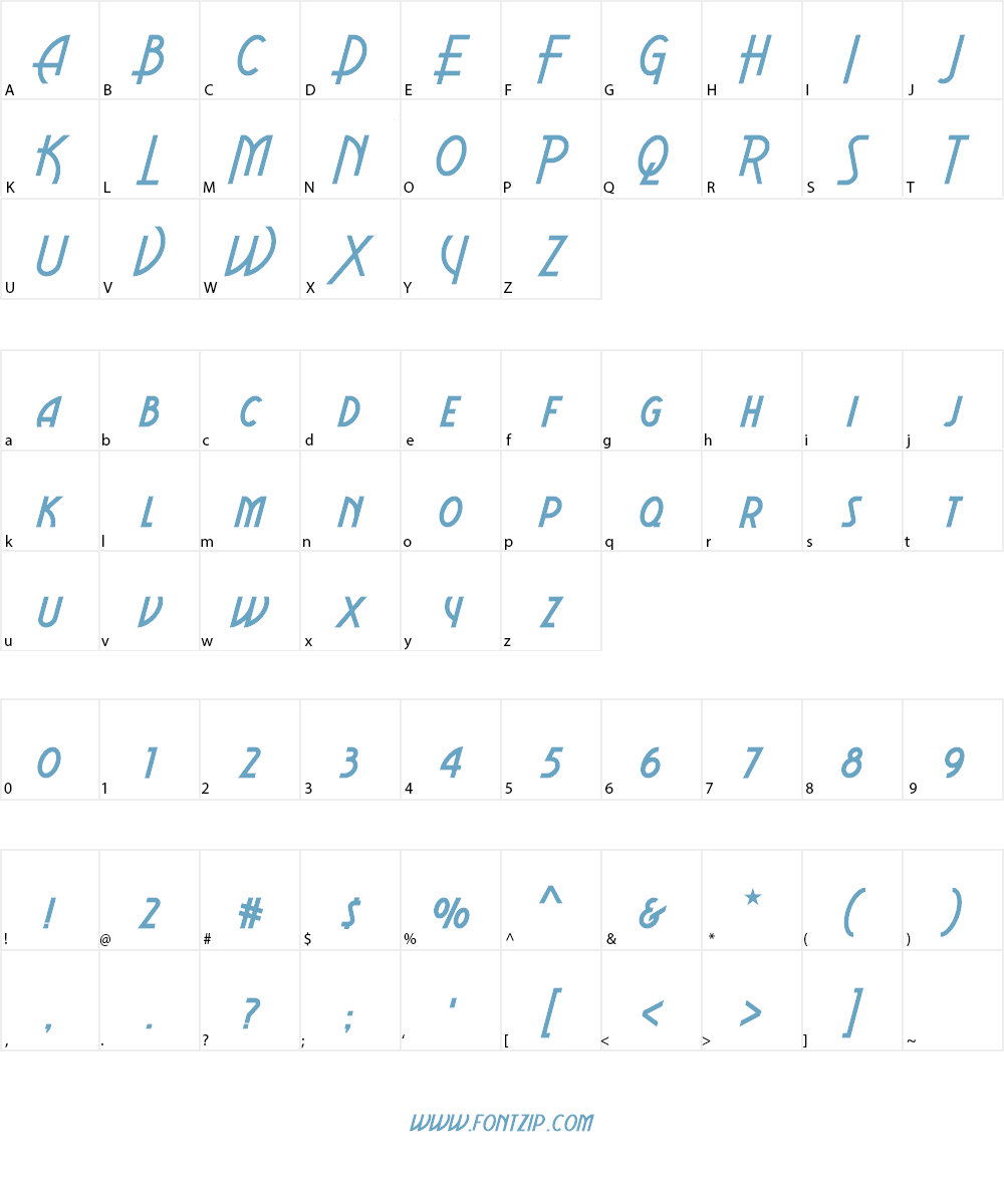Aerovias Brasil NF Font Character